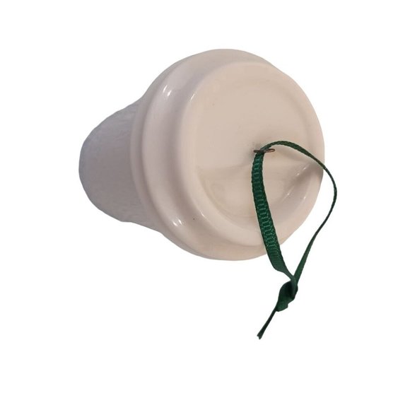 New 2016 Ceramic 2.5" Starbucks White Coffee Cup Christmas Holiday Ornament - Picture 3 of 4